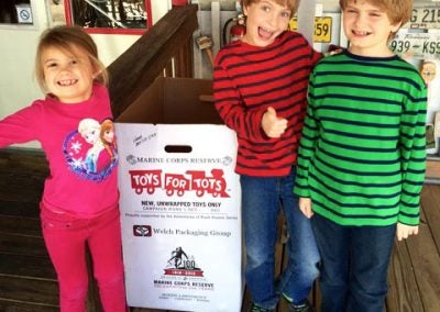 RUSH REVERE IS PROUD TO SPONSOR TOYS FOR TOTS ANNUALLY